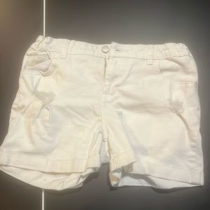 white jean shorts